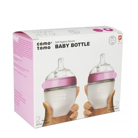 Bộ hai bình sữa silicone Comotomo 150ml