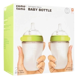 Bộ hai bình sữa silicone Comotomo 250ml