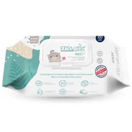 Khăn ướt cao cấp K-mom Hàn Quốc vân nổi có nắp (100 tờ)