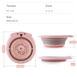 Chậu gấp gọn rửa mặt cho bé