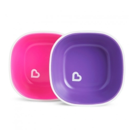 Bộ 2 Bát Chống Trượt Munchkin (Hồng-Tím)