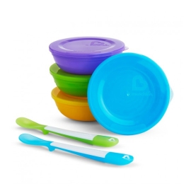 Bộ 4 Bát Có Nắp + 2 Thìa Munchkin