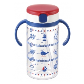 Cốc Ống Hút Richell 320ml (Xanh hải quân)