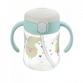 Cốc ống hút chống đổ Mugood (Xanh lơ)