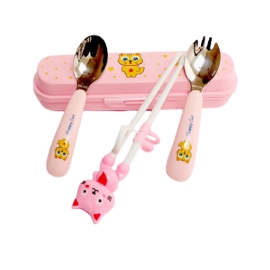 Bộ đũa thìa inox Happycat