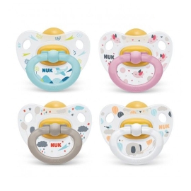 Bộ 2 Ti Giả NUK Happykids Cao Su 0 - 6m