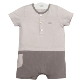 [9-12M] Bộ body cộc petit ghi