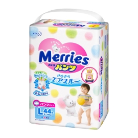Tã quần cộng miếng Merries size L 44+6 (9-14kg)