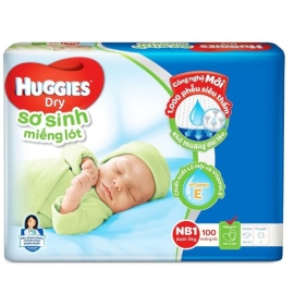 Miếng lót Huggies size Newborn 1 - 100 miếng (dưới 5kg)