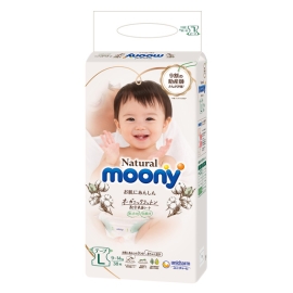 Tã dán Moony Natural size L - 38 miếng (9-14kg)