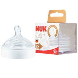 Bộ 2 núm ti NUK Silicone Nature Sense S1 - M