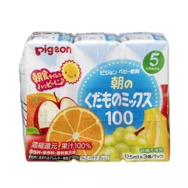 Nước ép trái cây Pigeon vị Hoa quả tổng hợp (lốc 3 hộp 125ml)