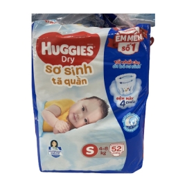 Tã quần sơ sinh Huggies size S - 52 miếng (4-8kg)