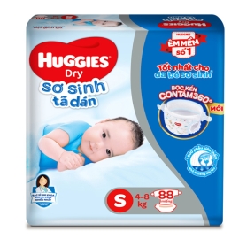 Tã dán sơ sinh Huggies Size S - 88 miếng (4-8kg)