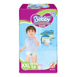 Tã Quần Bobby Size XXL - 56 Miếng (15-25Kg)
