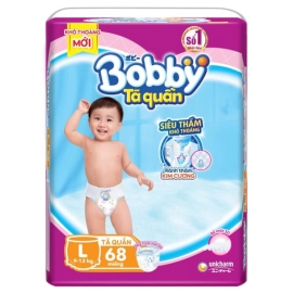 Tã Quần Bobby Size L - 68 Miếng (9-13Kg)