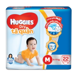 Tã Quần Huggies Dry size M - 22 Miếng (6-11kg)