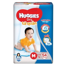 Tã Quần Huggies Dry Size M - 54 miếng (6-11kg)