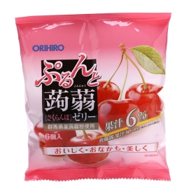 Thạch trái cây túi Orihiro vị chery đỏ (20g * 6 túi)