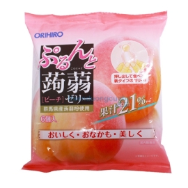 Thạch trái cây túi Orihiro vị đào (20g * 6 túi)